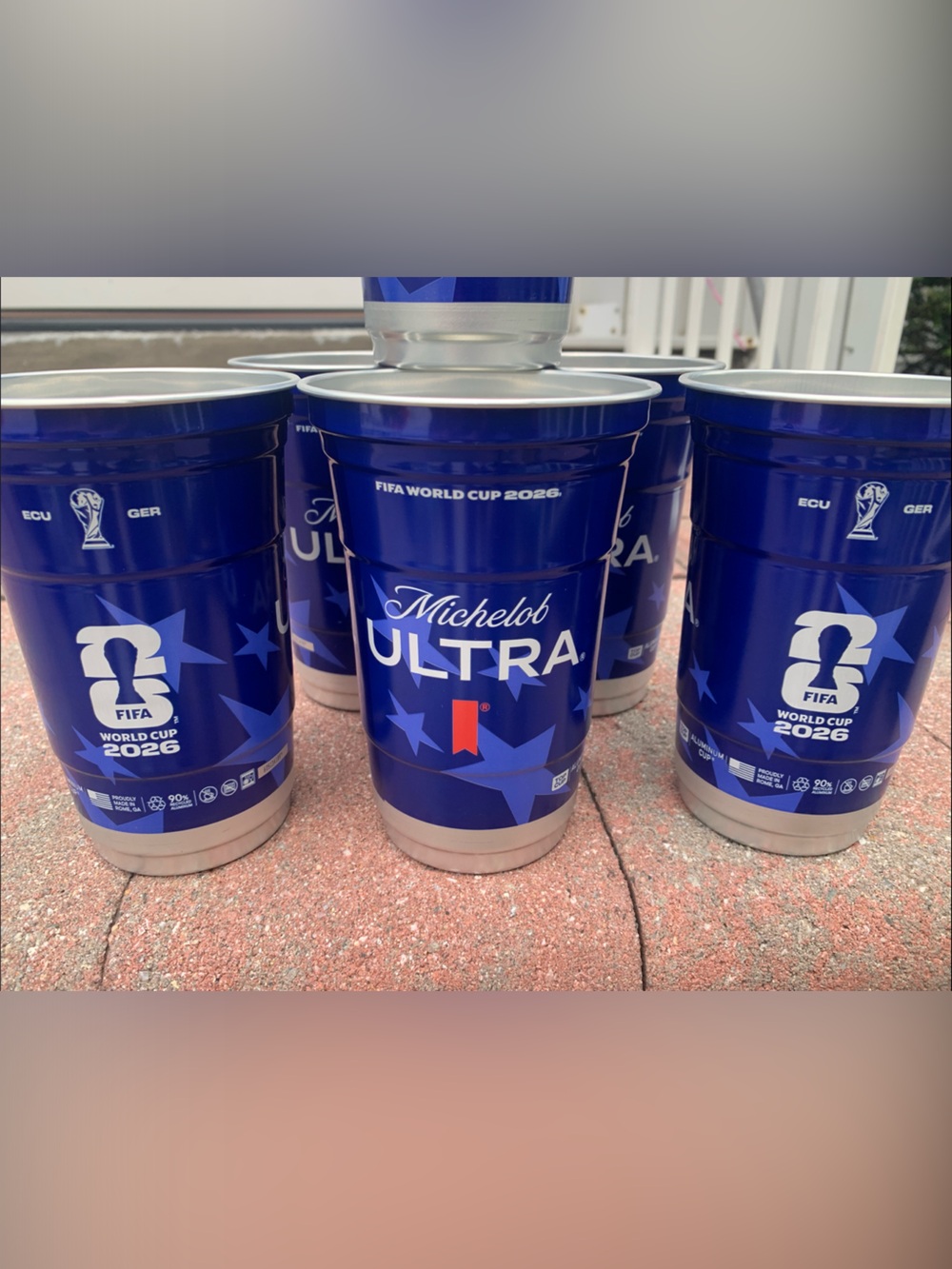 🆕- WORLD CUP MICHELOB ULTRA FIFA 2026 ALUMINUM CUPS SET OF 6